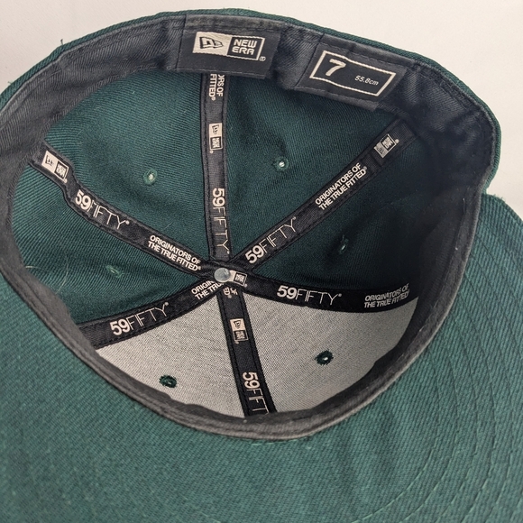 NEW ERA MIAMI HURRICANES Baseball Hat Size 7 In GREAT Used Condition - Picture 7 of 8